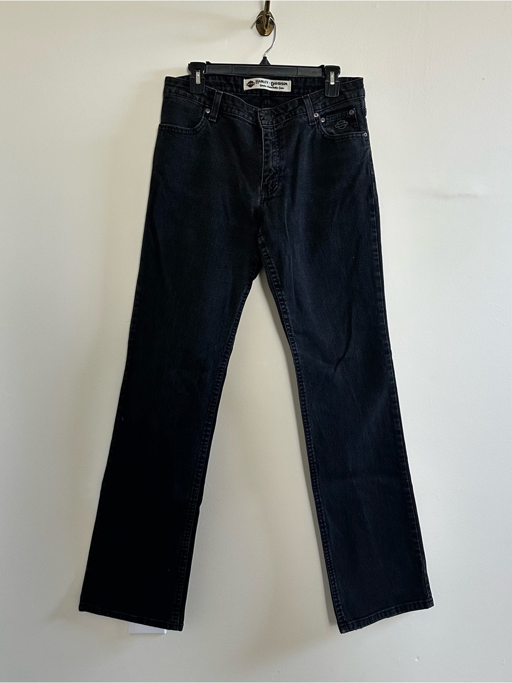 Harley Davidson black denim pants- 10L